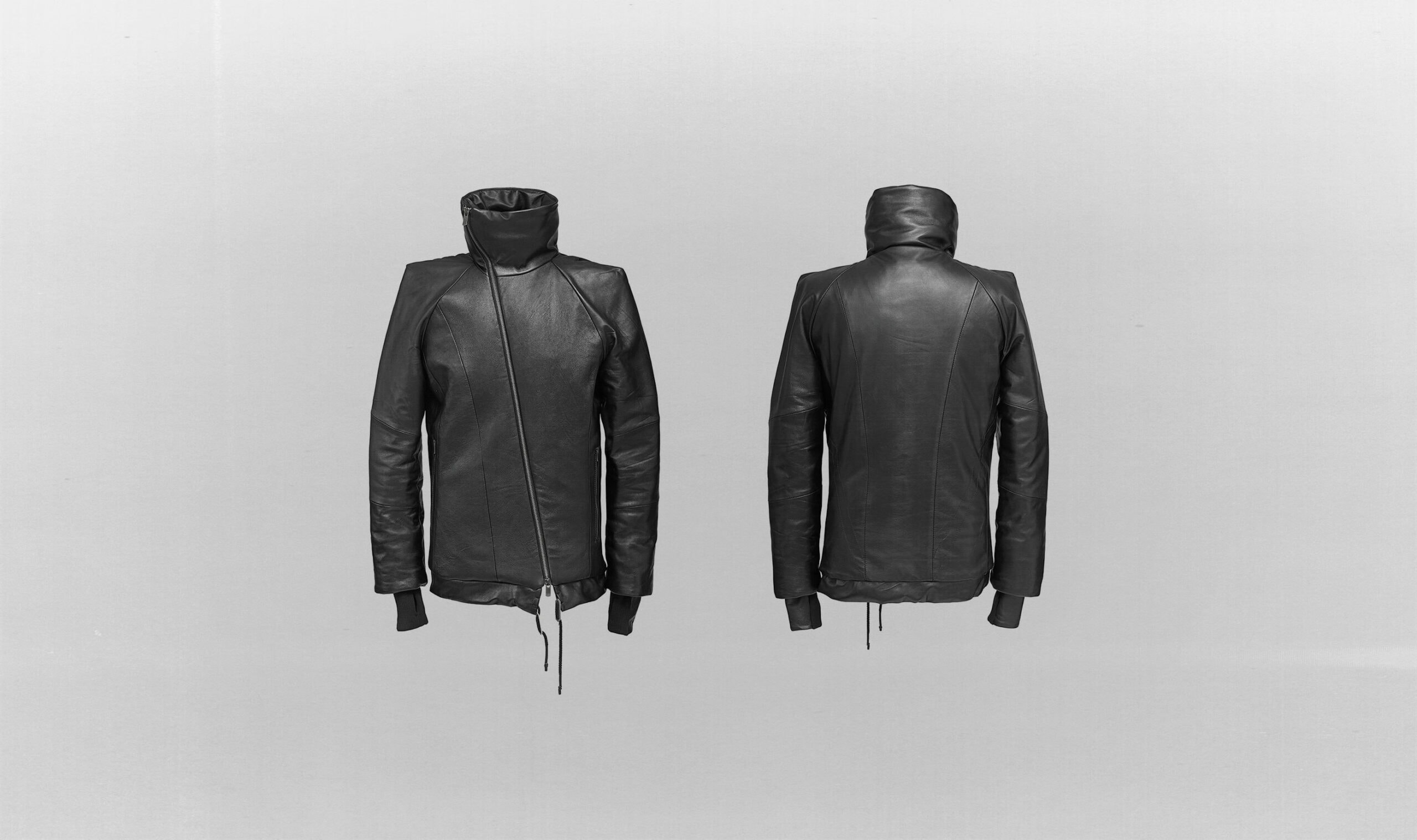 The Leather Diagonal Zip Winter Jacket