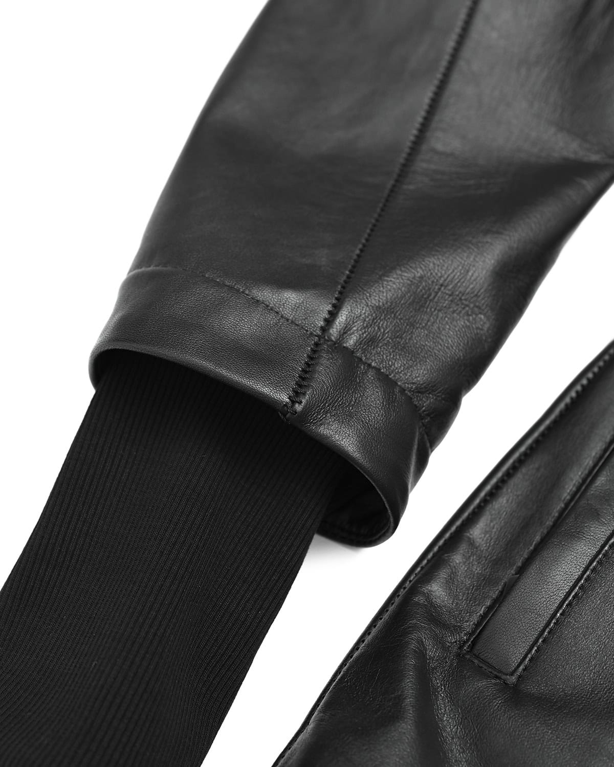 WITHIN High Neck Leather Biker Jacket - Image 12