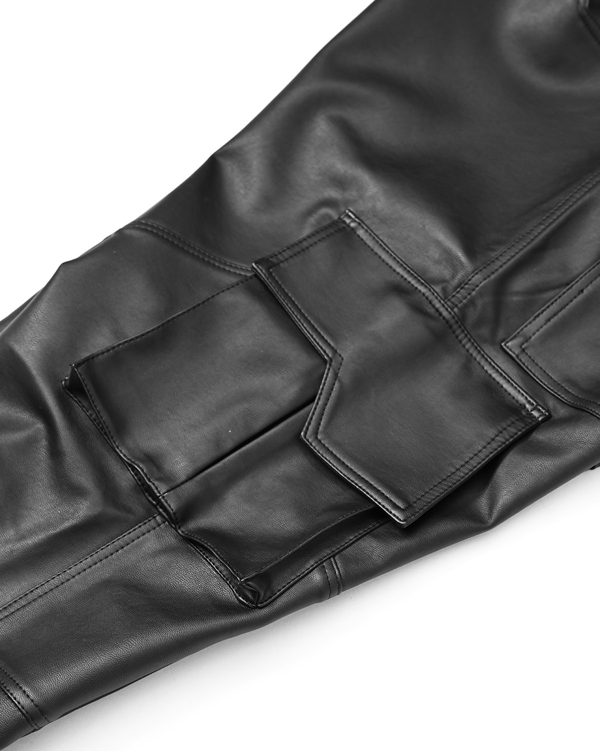 SPIRAL COATED CARGO BIKER TROUSERS - Image 11