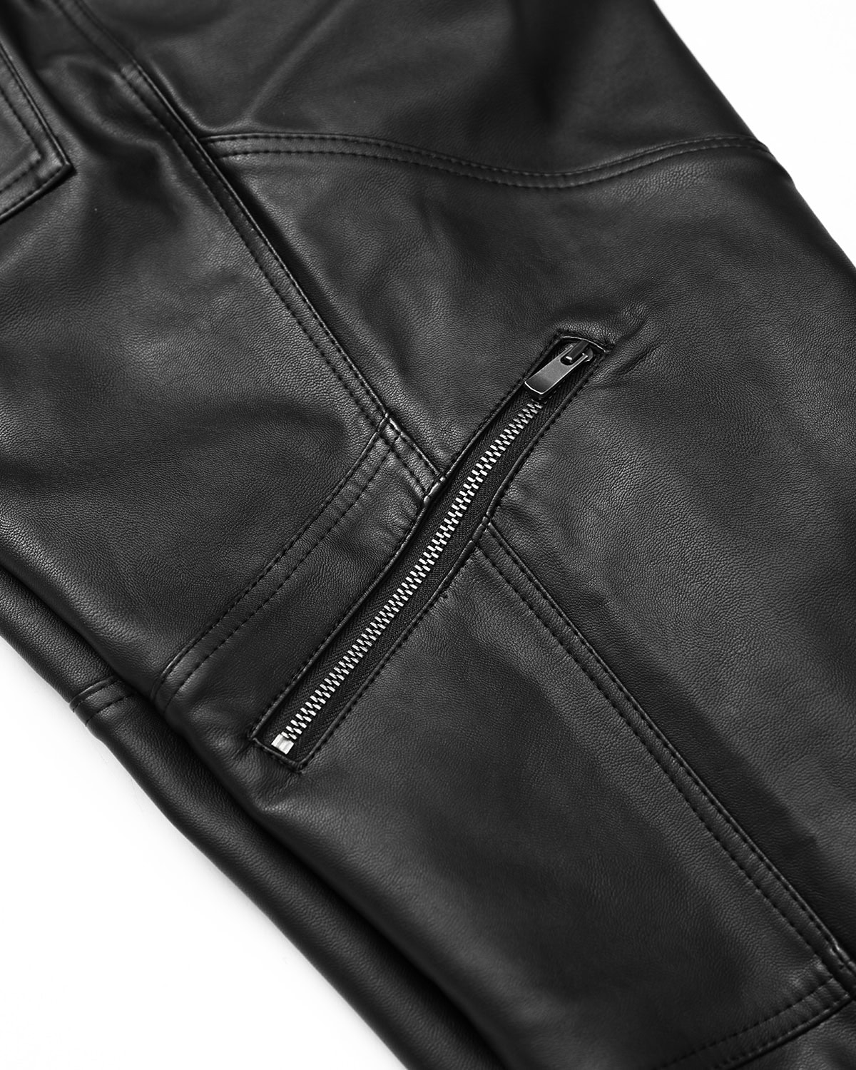 SPIRAL COATED CARGO BIKER TROUSERS - Image 12