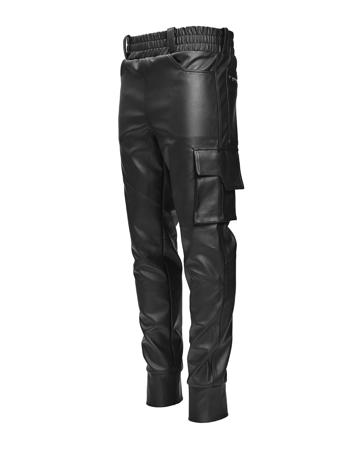 SPIRAL COATED CARGO BIKER TROUSERS - Image 5