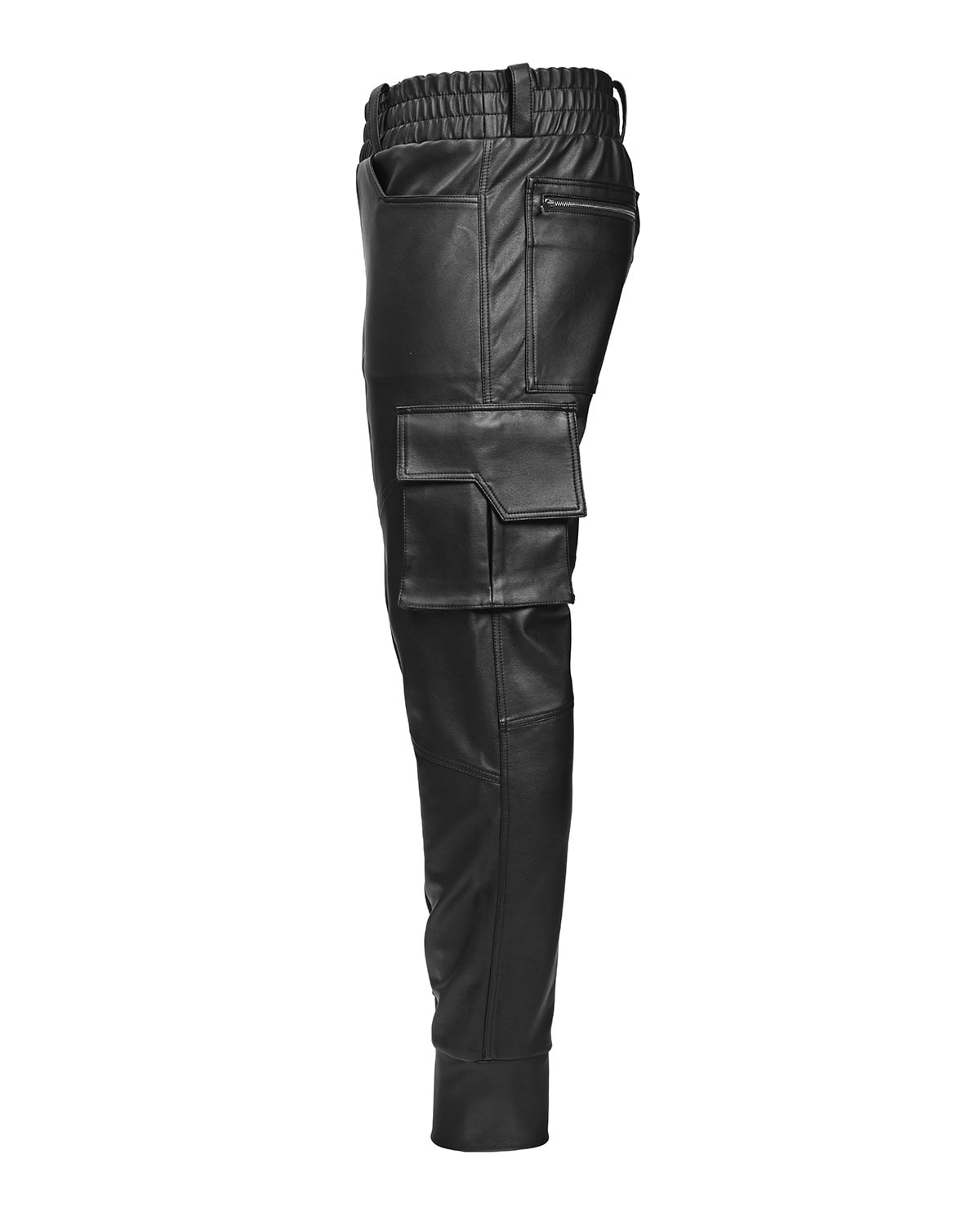 SPIRAL COATED CARGO BIKER TROUSERS - Image 6