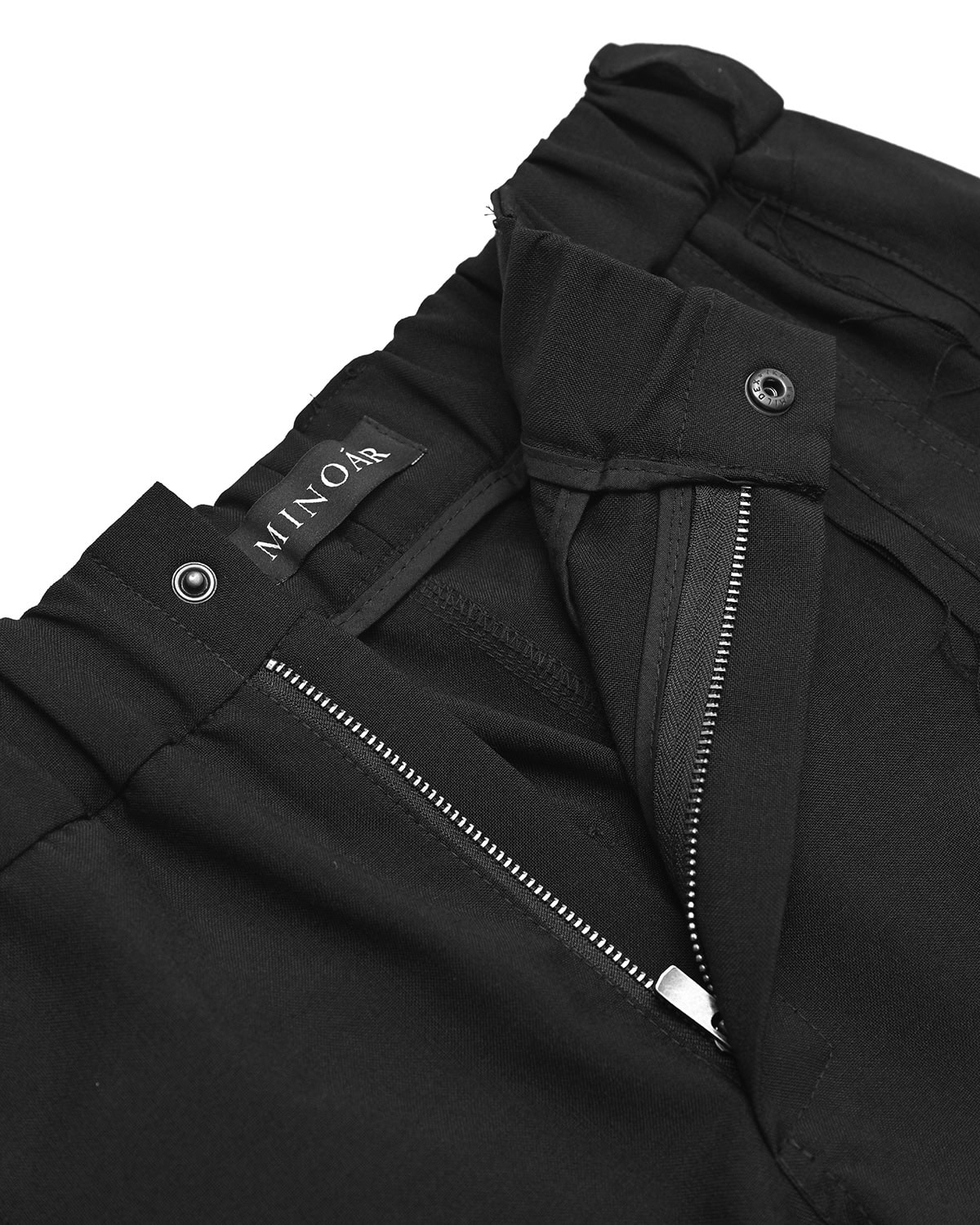 Wool External Edge Black Trousers - Image 7