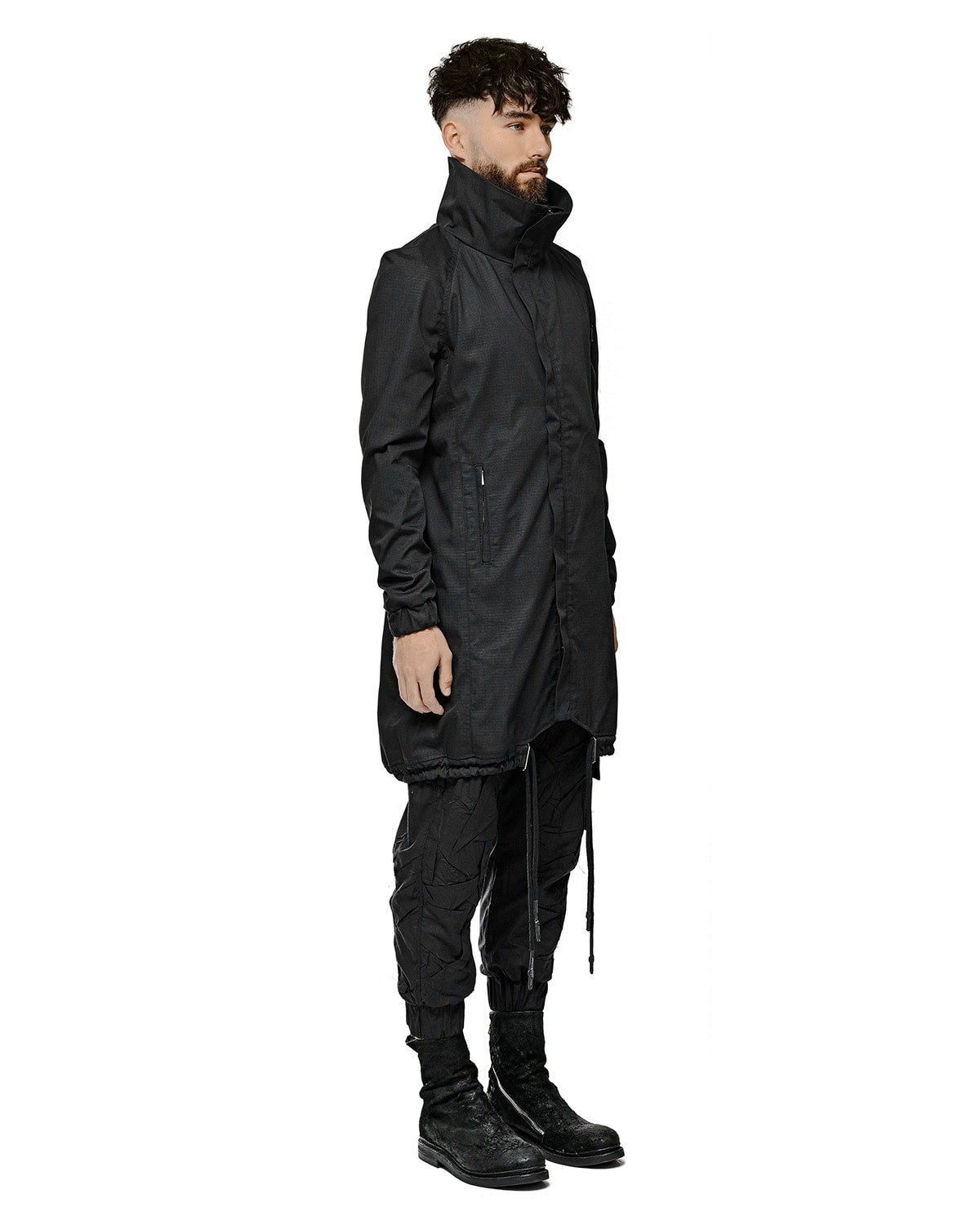 Ripstop Hexagon Black Parka - Image 8