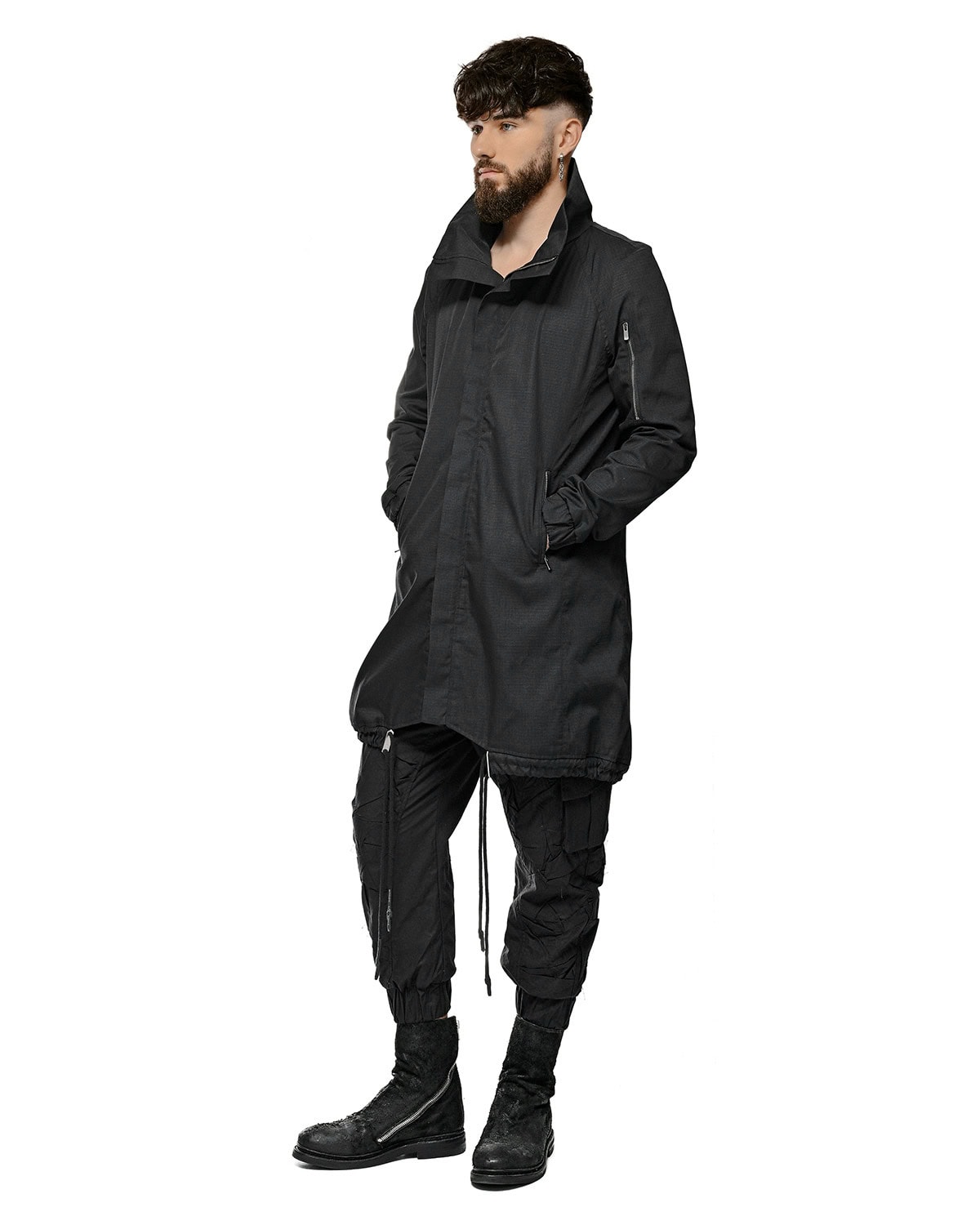 Ripstop Hexagon Black Parka - Image 10