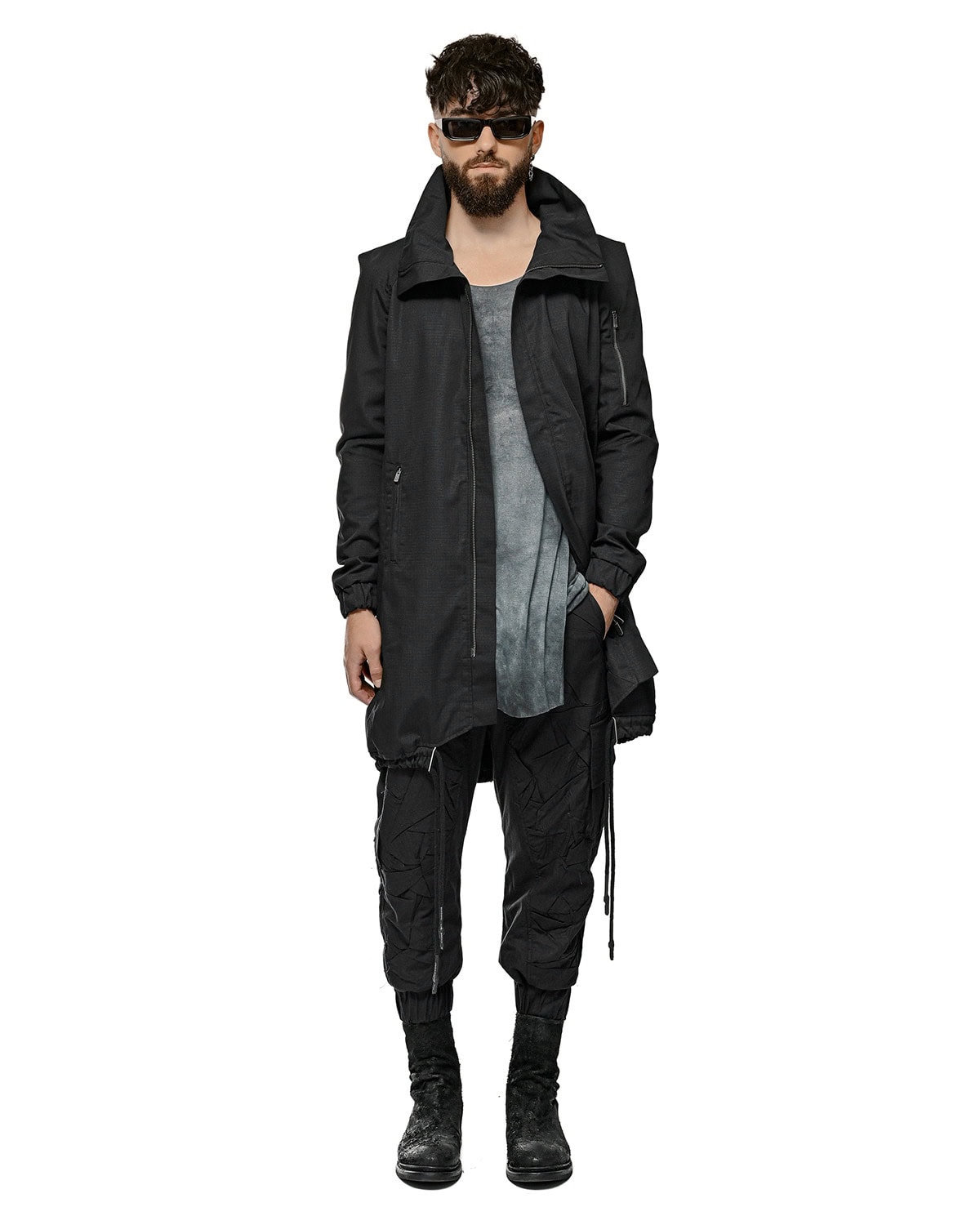 Ripstop Hexagon Black Parka - Image 9