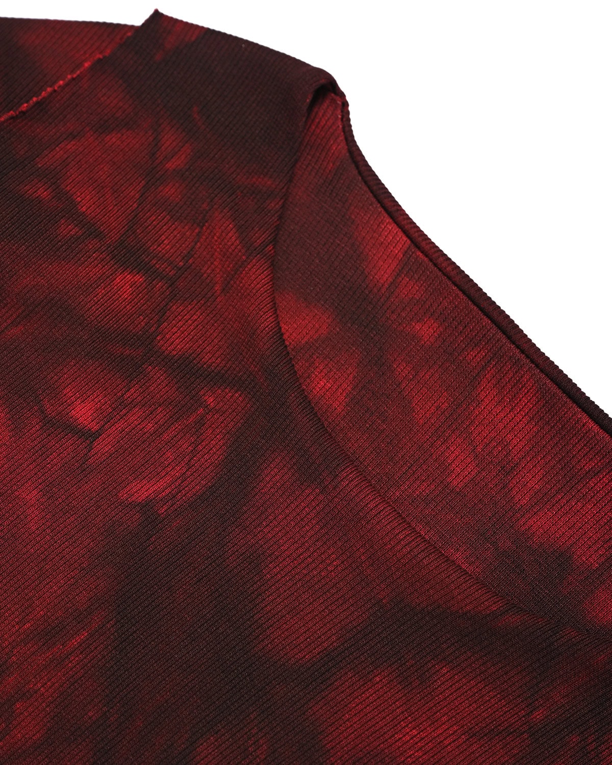 Cloud Red Asymmetric Layers Dyed Sweater - Image 10