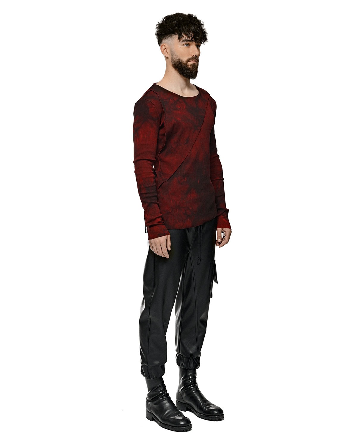 Leather Curve Cargo Vegan Pants - Image 6