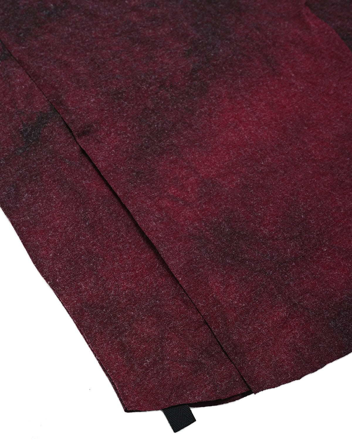 MINOAR - Layers Red Moss Cloud Dyed T-Shirt, Men's black viscose T-shirt with layered construction - 5
