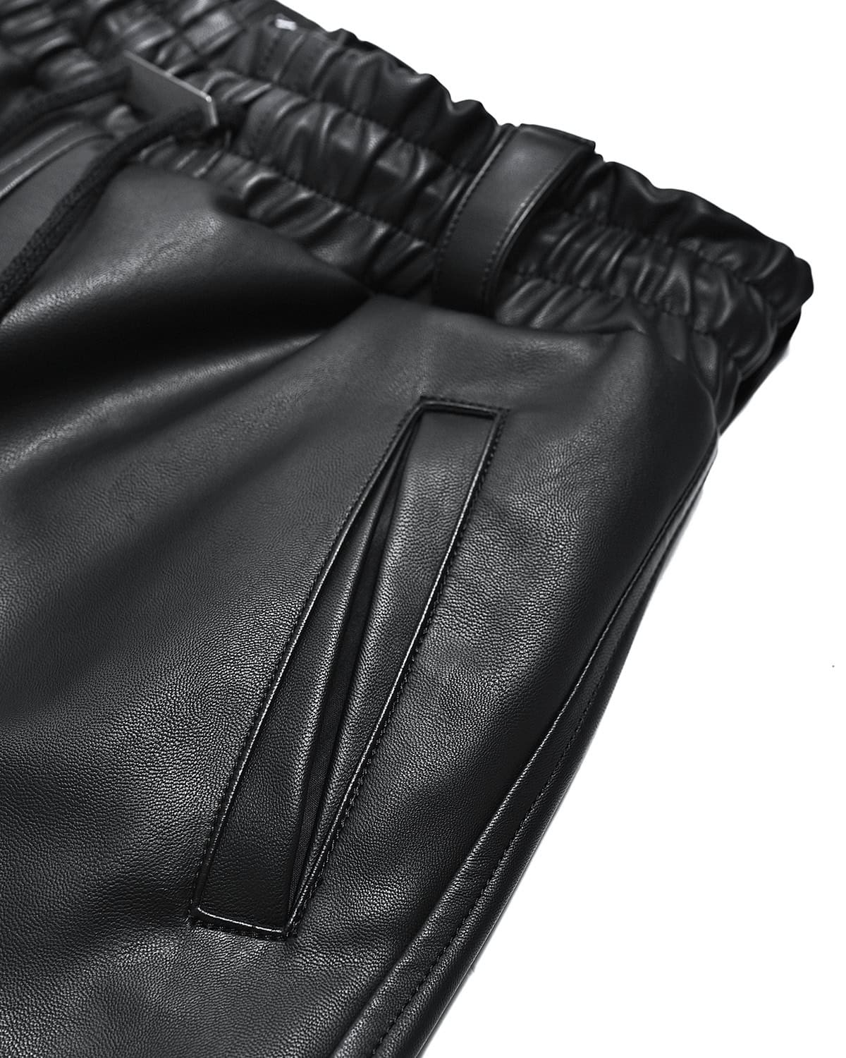 Leather Curve Cargo Vegan Pants - Image 9