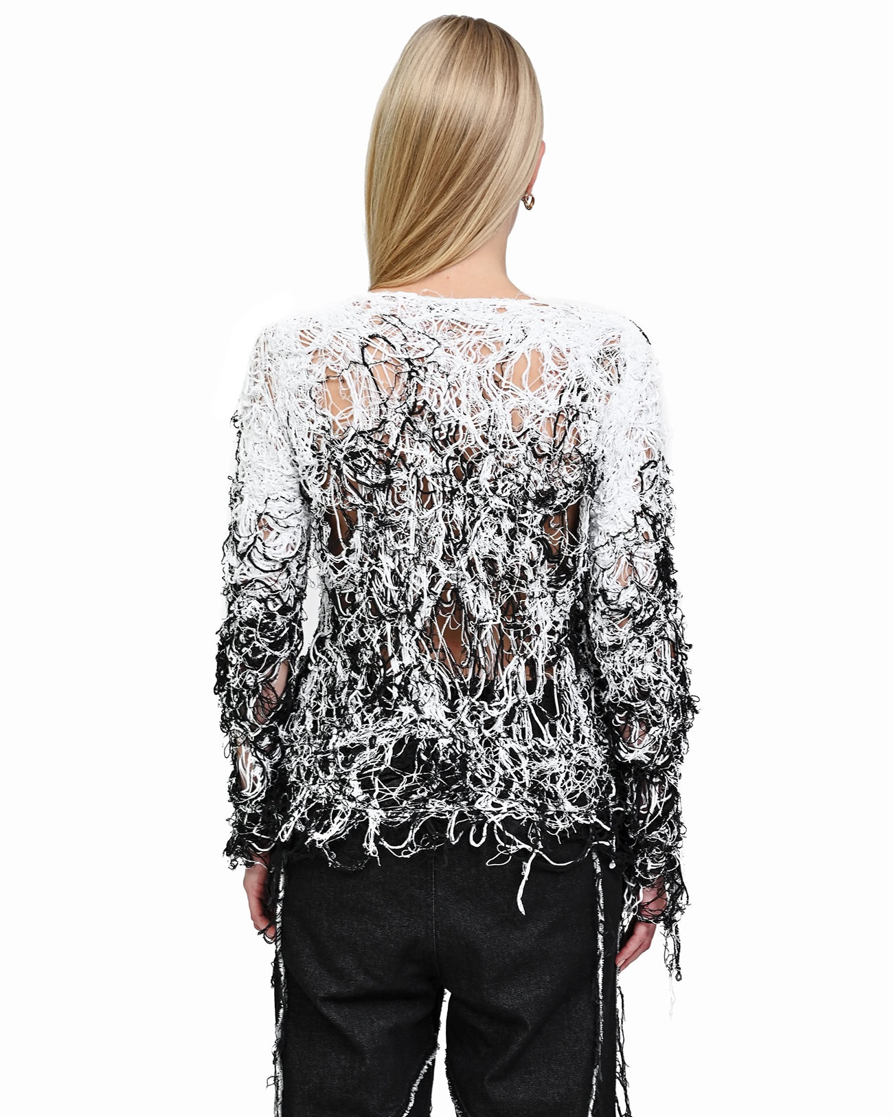 Fiber Bond String Contrast Sweater - Image 5