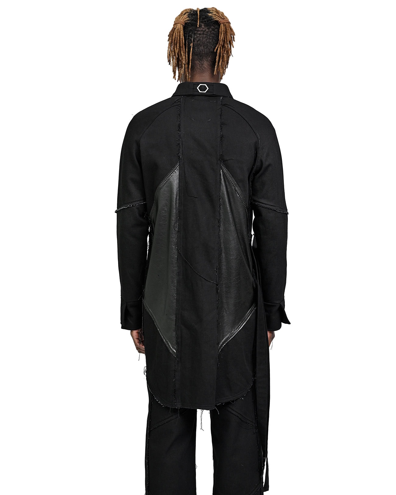 Leather Denim Hexa Shirt Jacket - Image 5