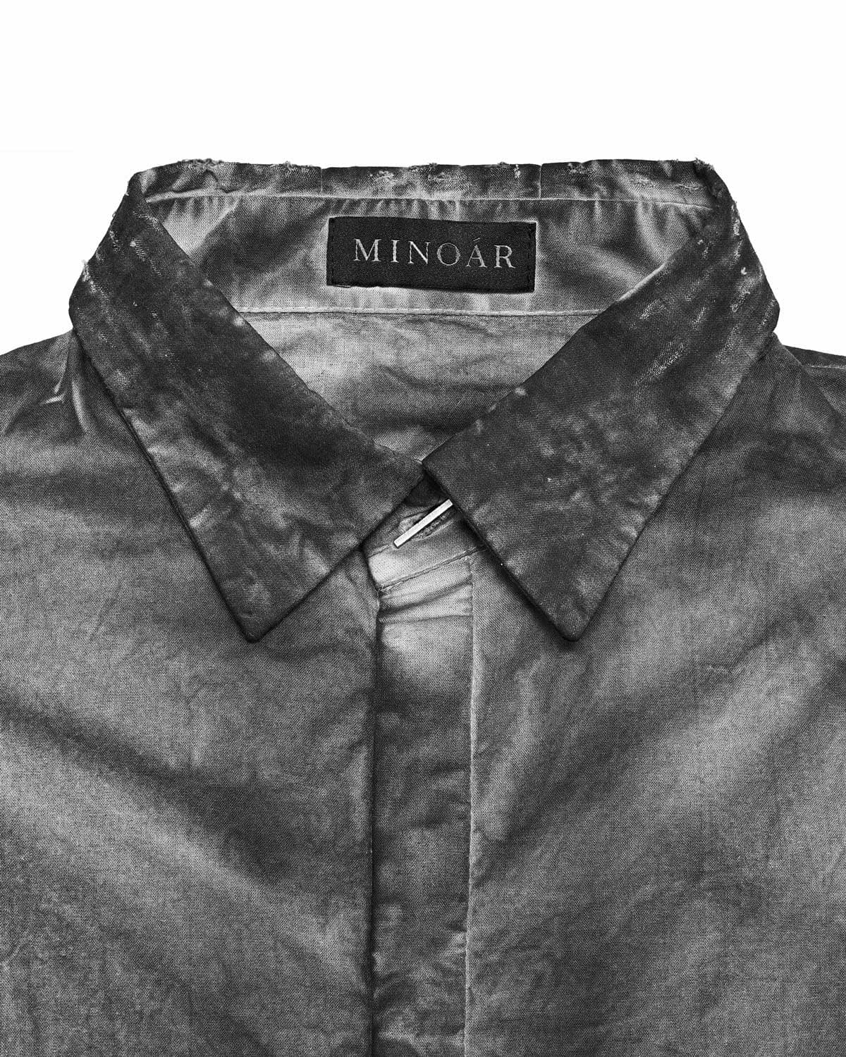 Granite Grey Dyed Collar Shirt