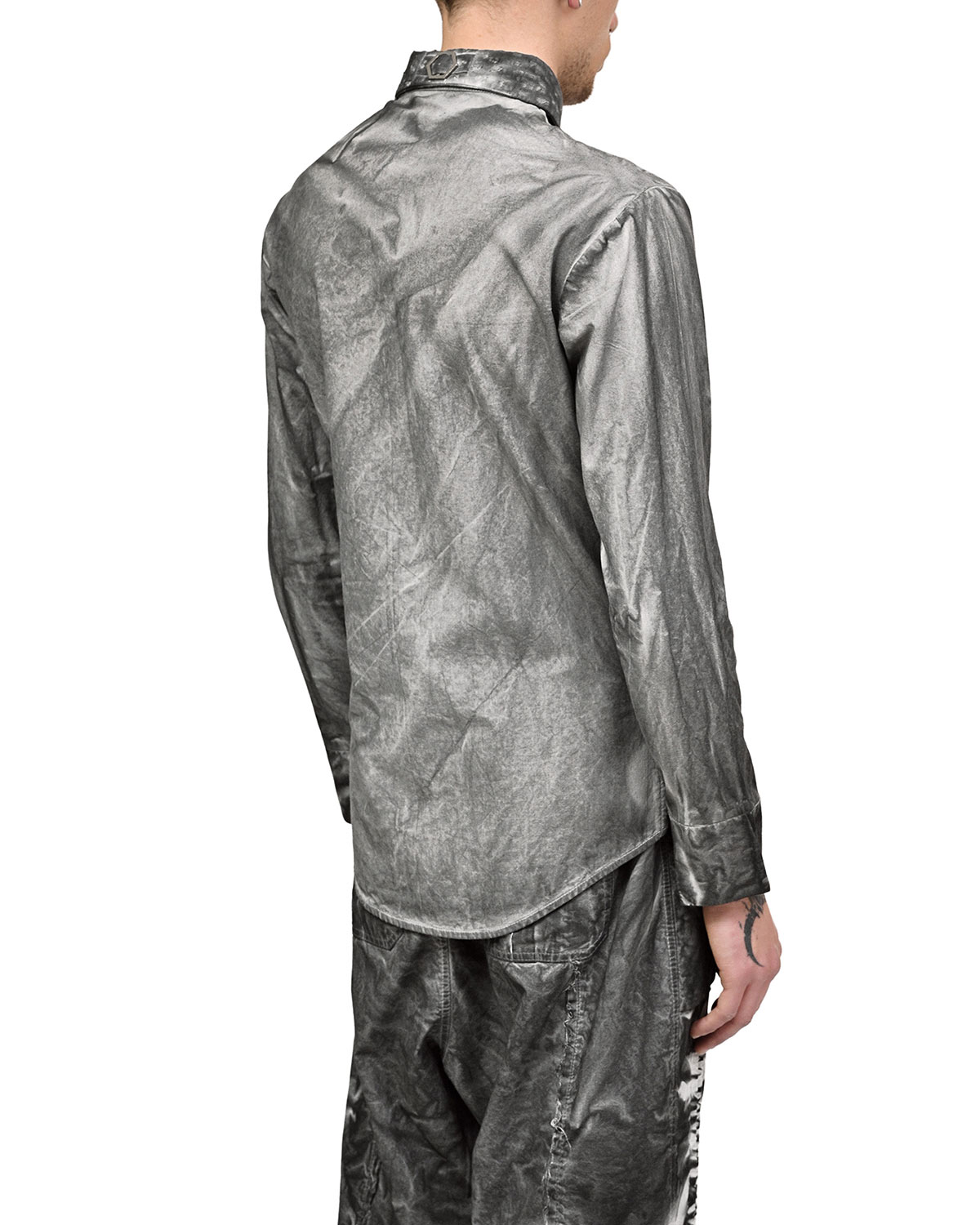 Granite Grey Dyed Collar Shirt - Image 6