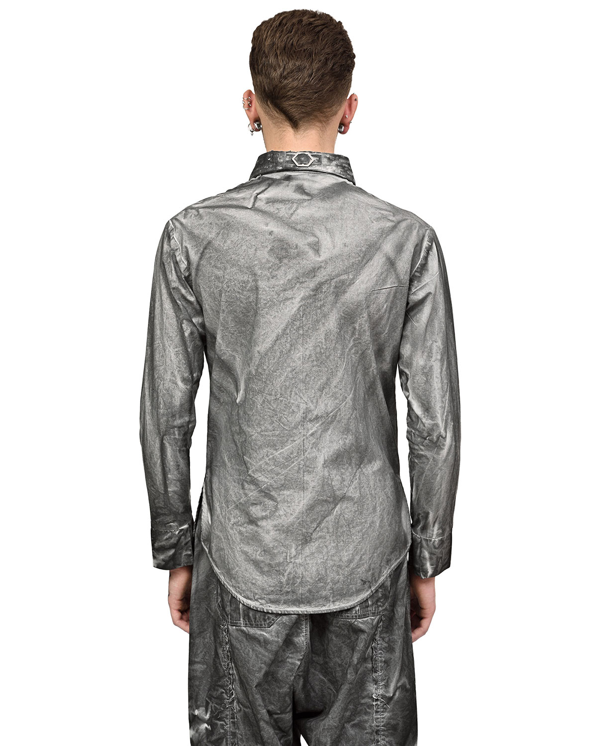 Granite Grey Dyed Collar Shirt - Image 7