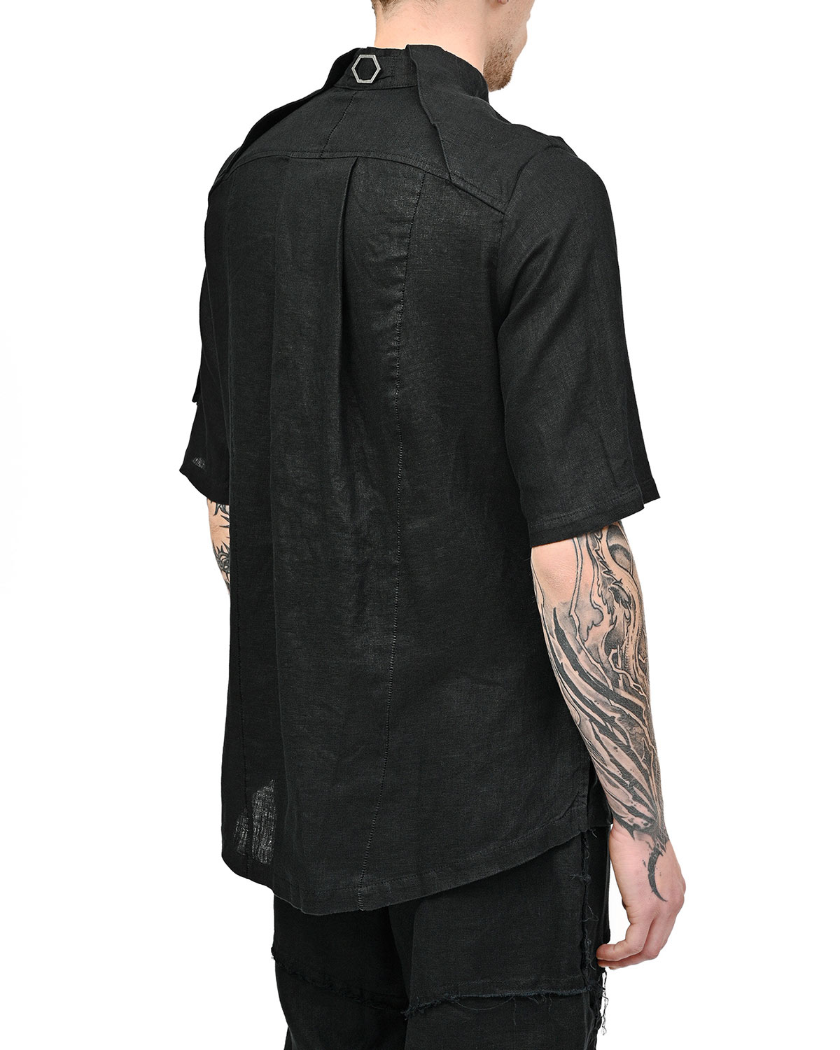 Linen Construct Utility Short-sleeve Shirt - Image 5