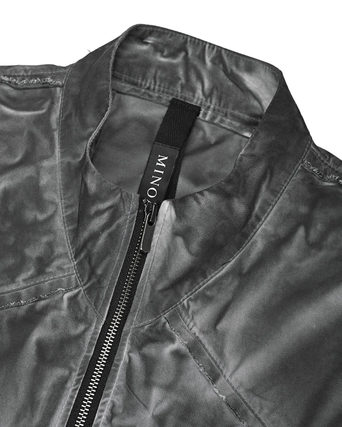 Granite Grey Dyed Bomber Jacket