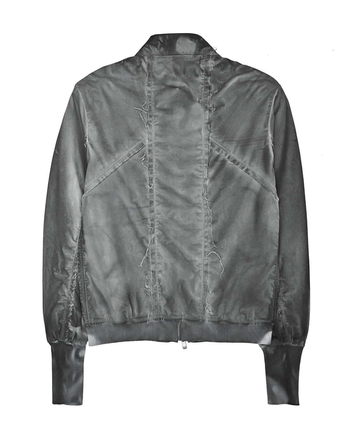 Granite Grey Dyed Bomber Jacket