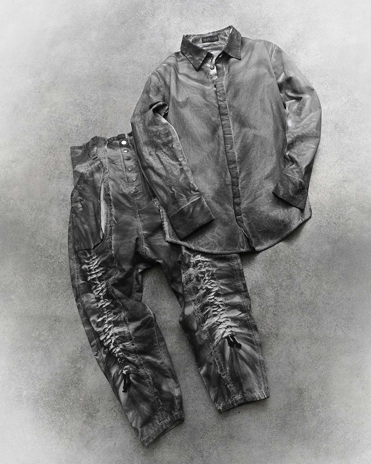 Granite Grey Dyed Collar Shirt