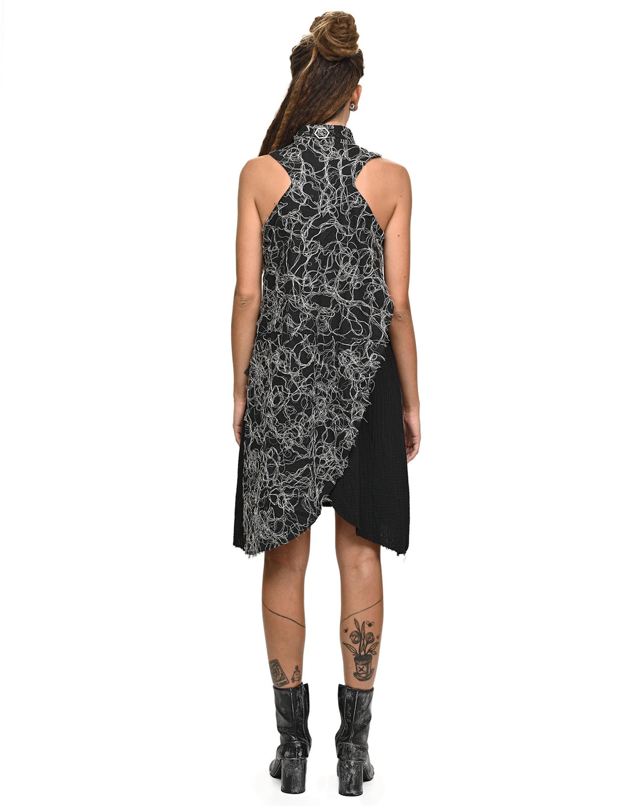 Contrast Fiber Bond Soft Dress - Image 5