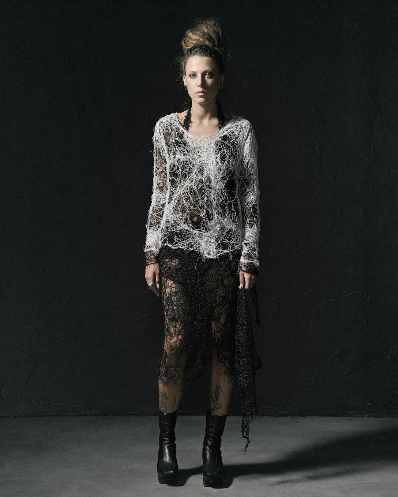 Fiber Bond Web Long-Sleeve Sundress