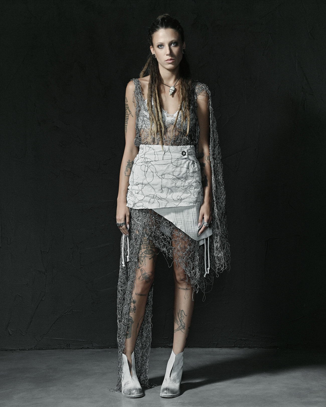 Diffused Asymmetry Adjustable Skirt - Image 7