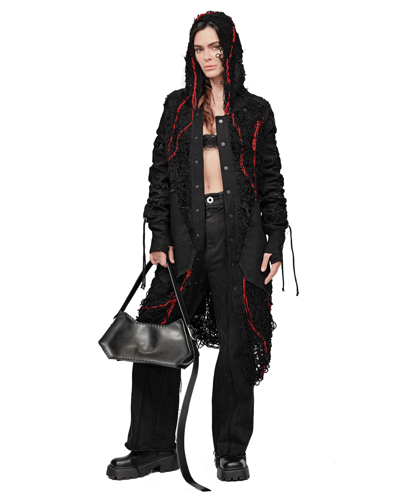 Fiber Bond Lava Patch Hooded Cardigan