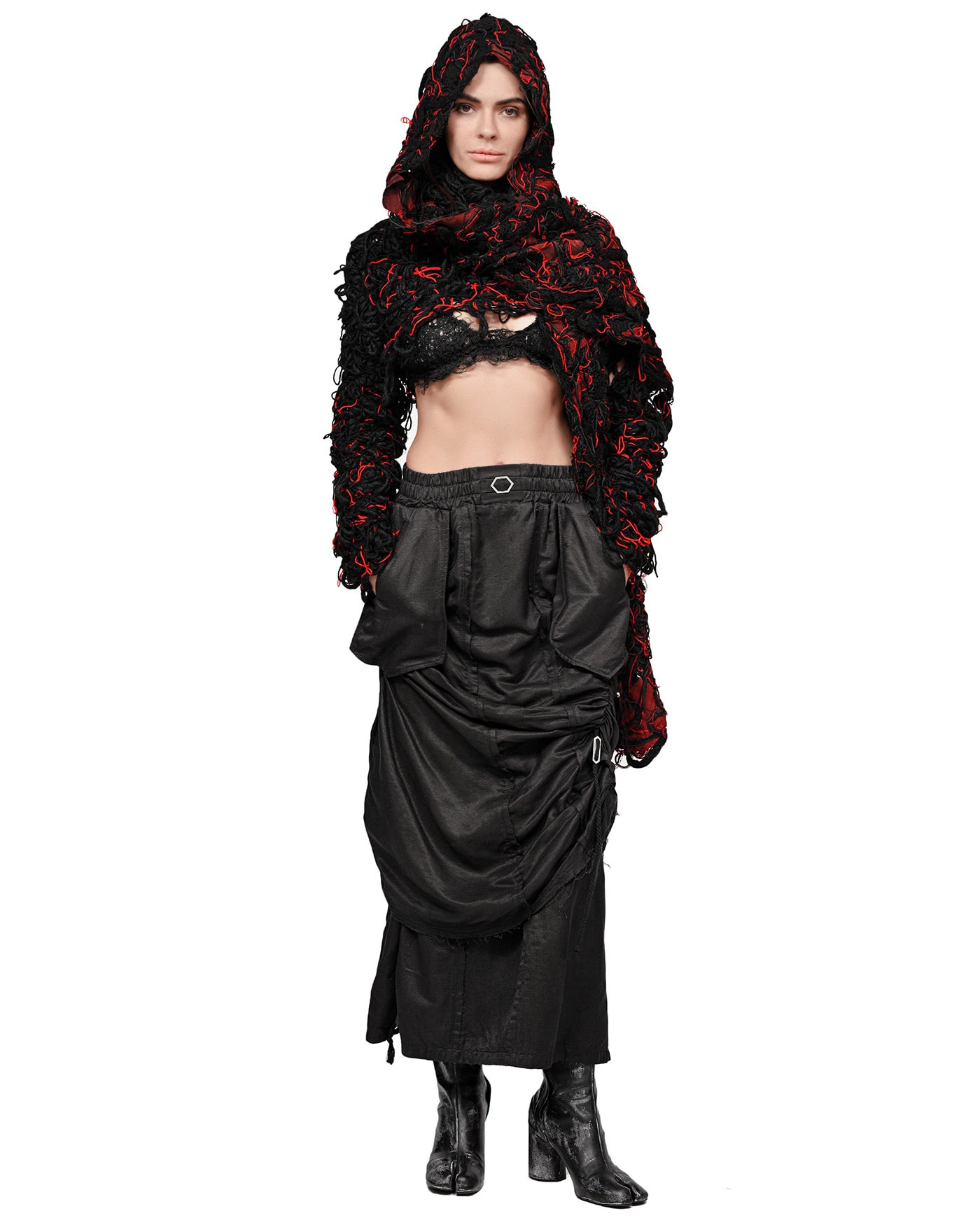 Raw Silk Layers Adjust Skirt - Image 7