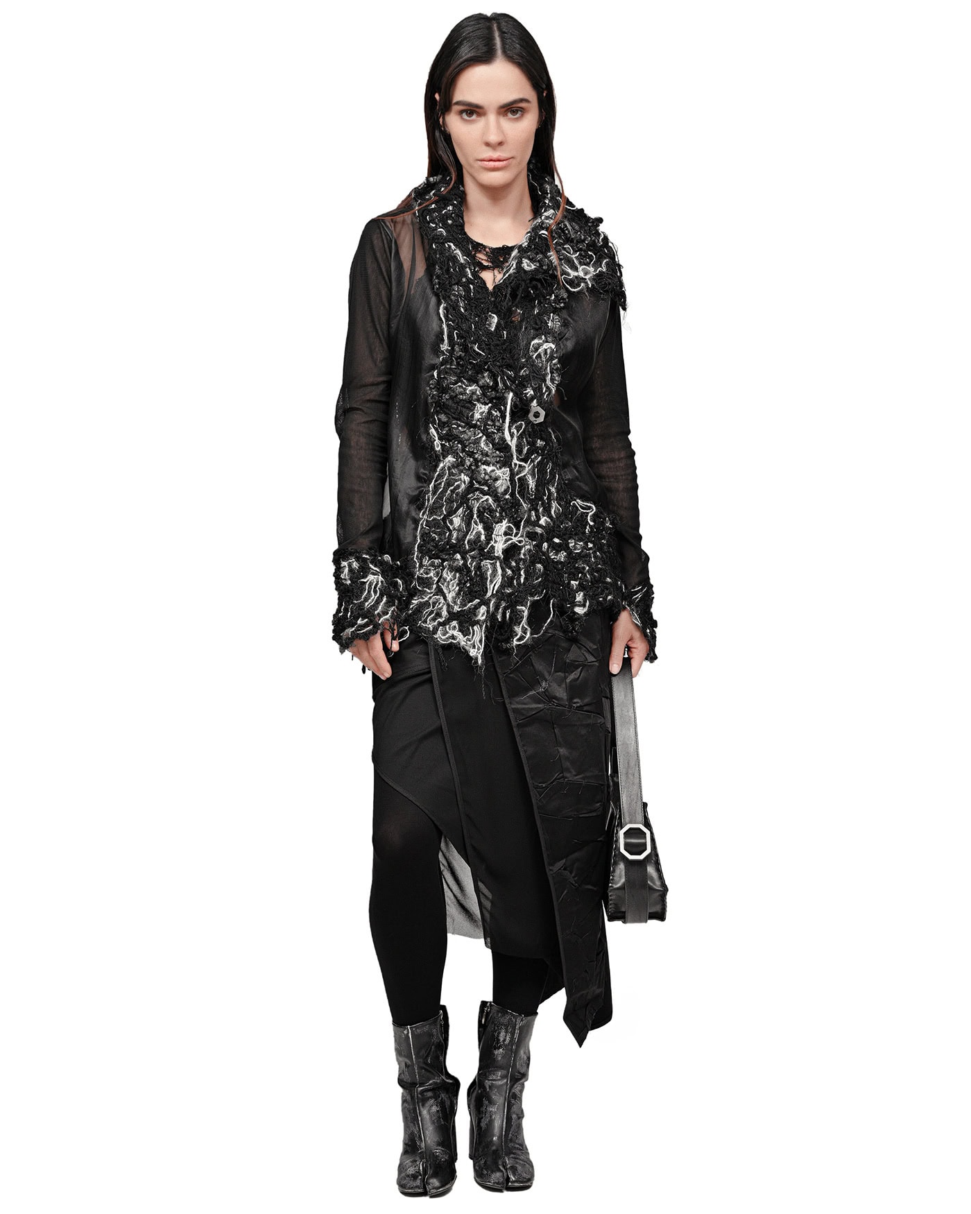 Crushed Drape Layers Sheer Skirt - Image 7