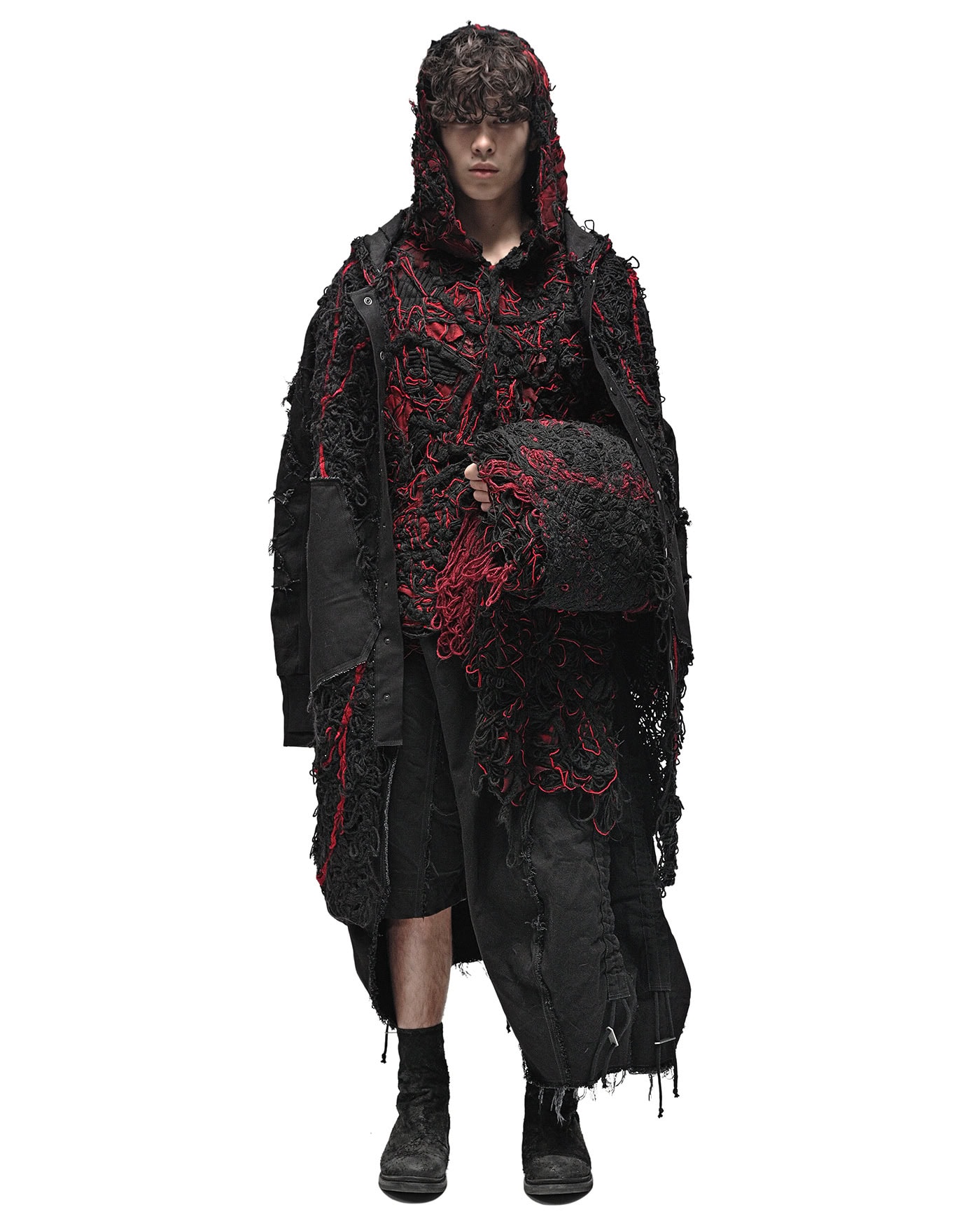 Fiber Bond Magma Long Scarf