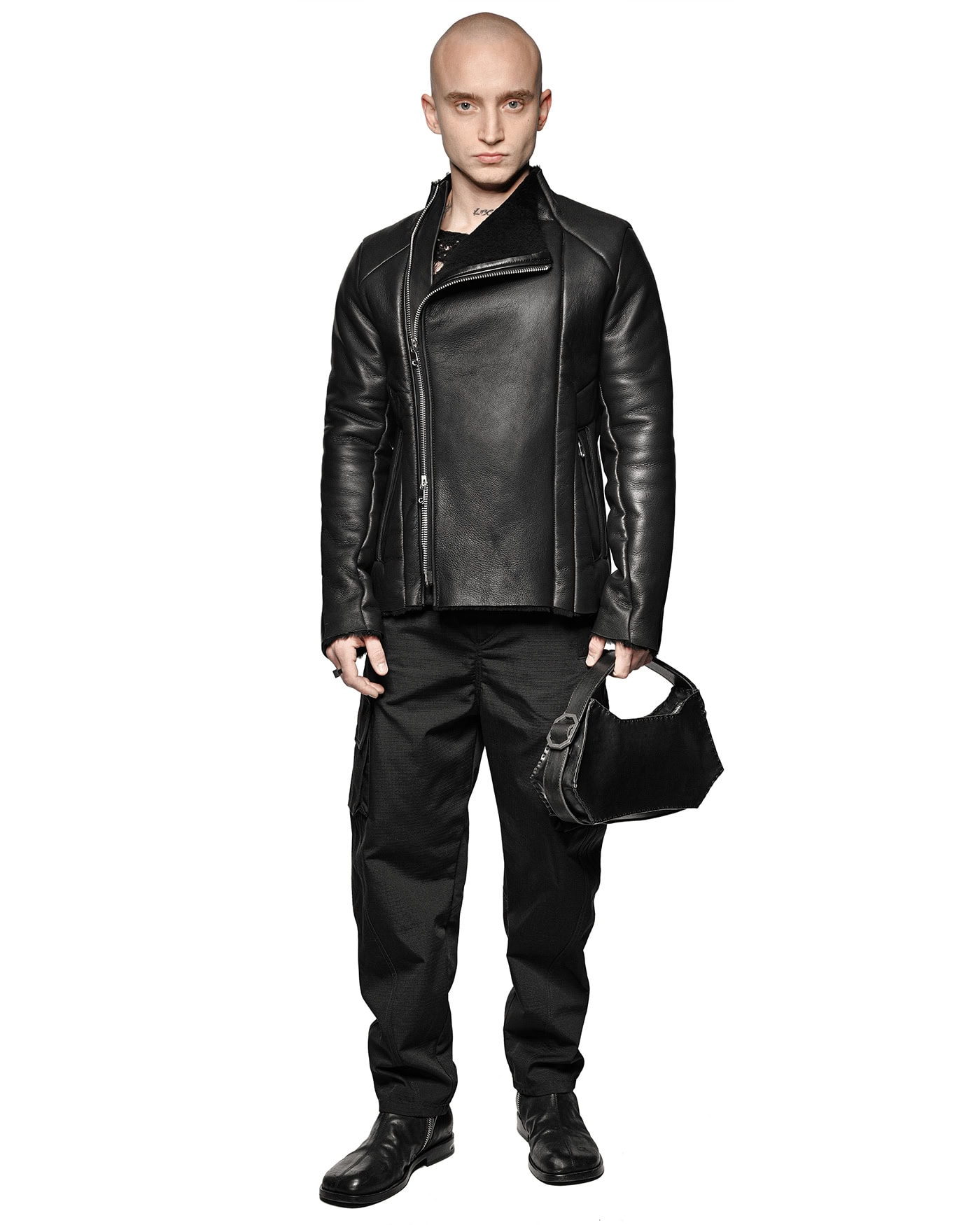 Oracle Leather Shoulder Hexa Bag