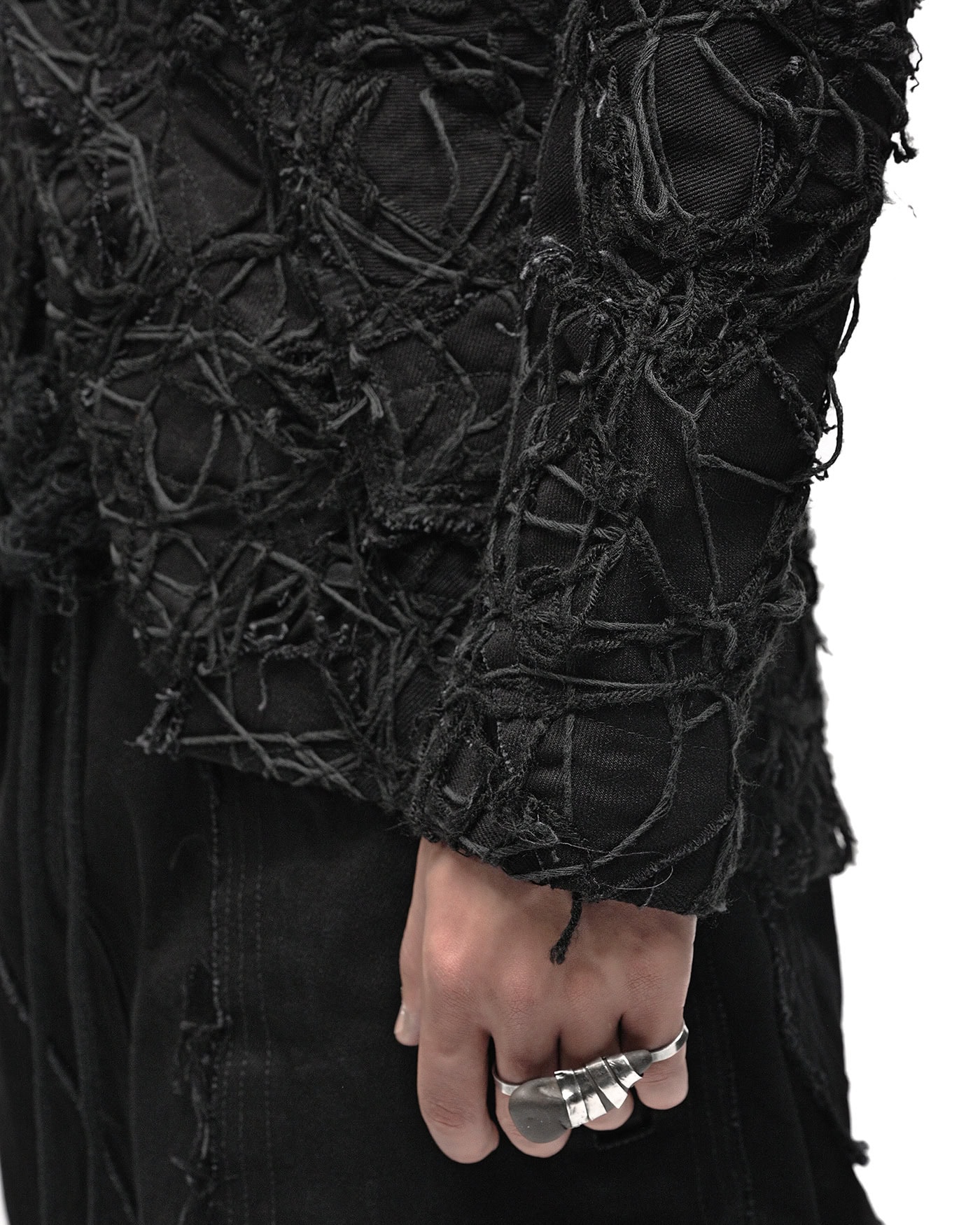 Fiber Bond Patchwork Denim Blazer - Image 8