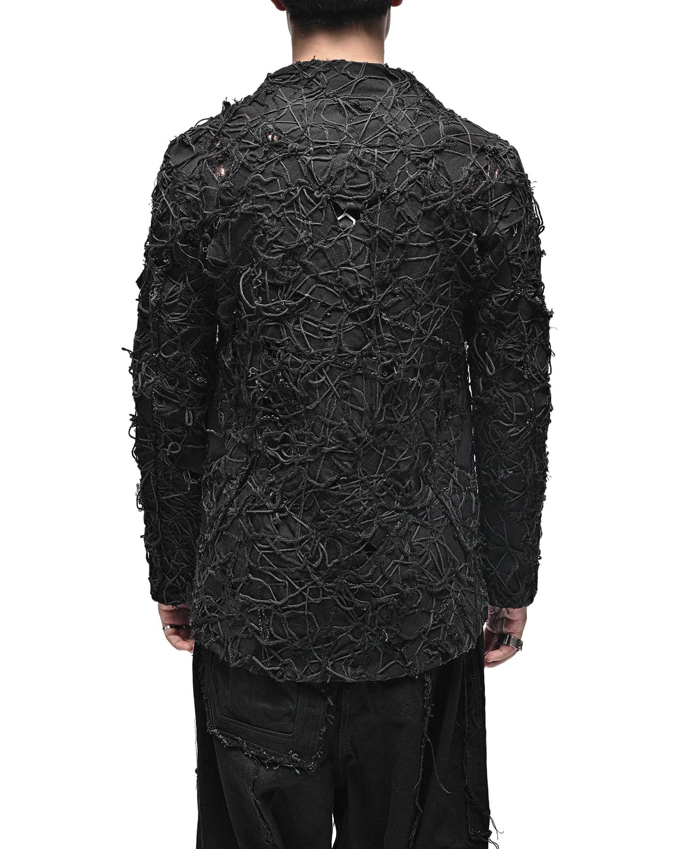 Fiber Bond Patchwork Denim Blazer - Image 7