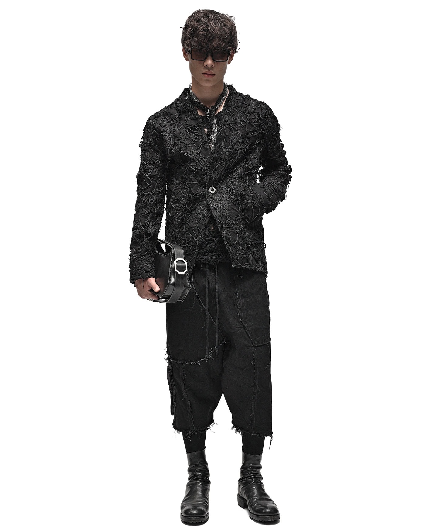 Fiber Bond Patchwork Denim Blazer - Image 5