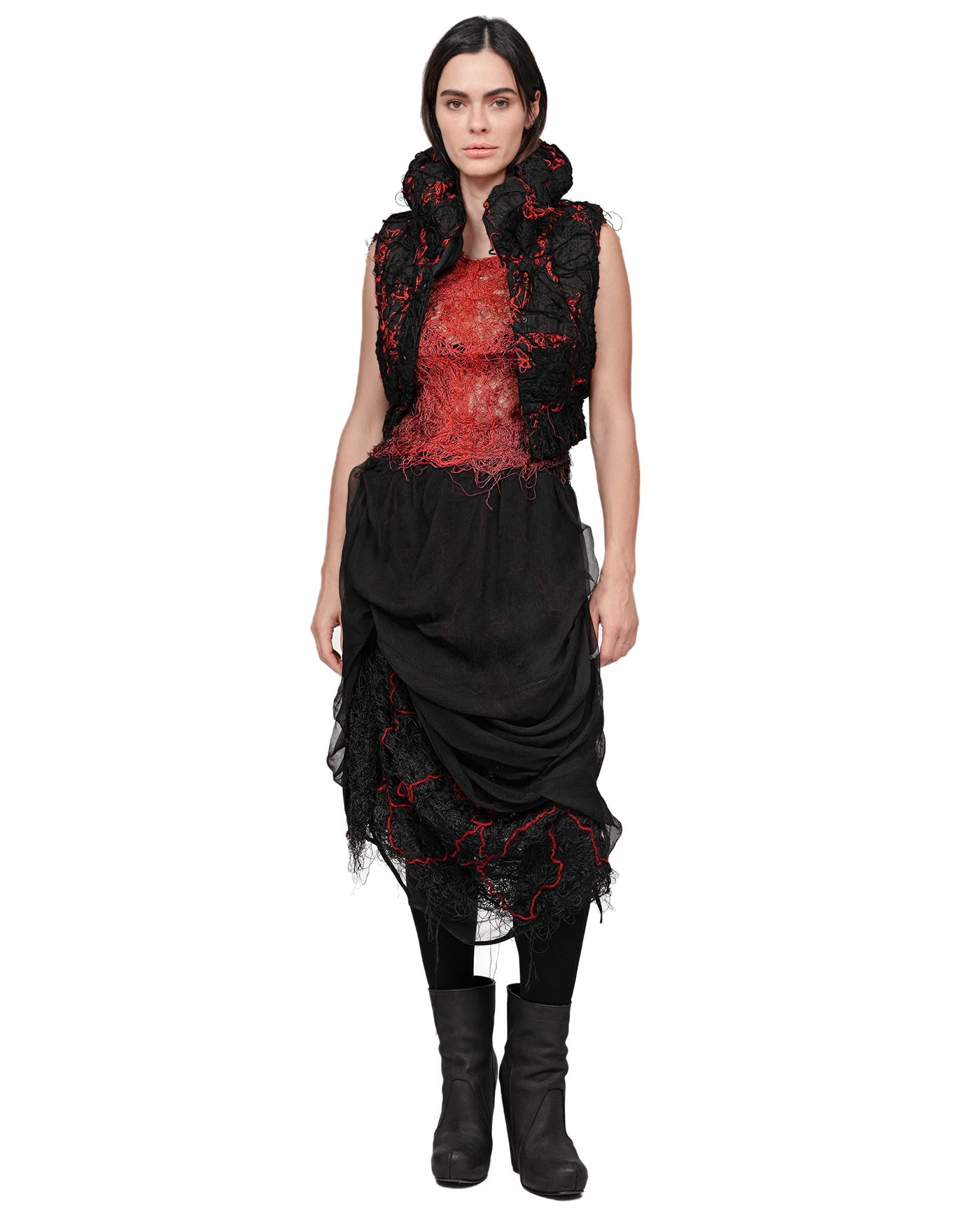 Fiber Bond Drape Layers Sheer Skirt - Image 7