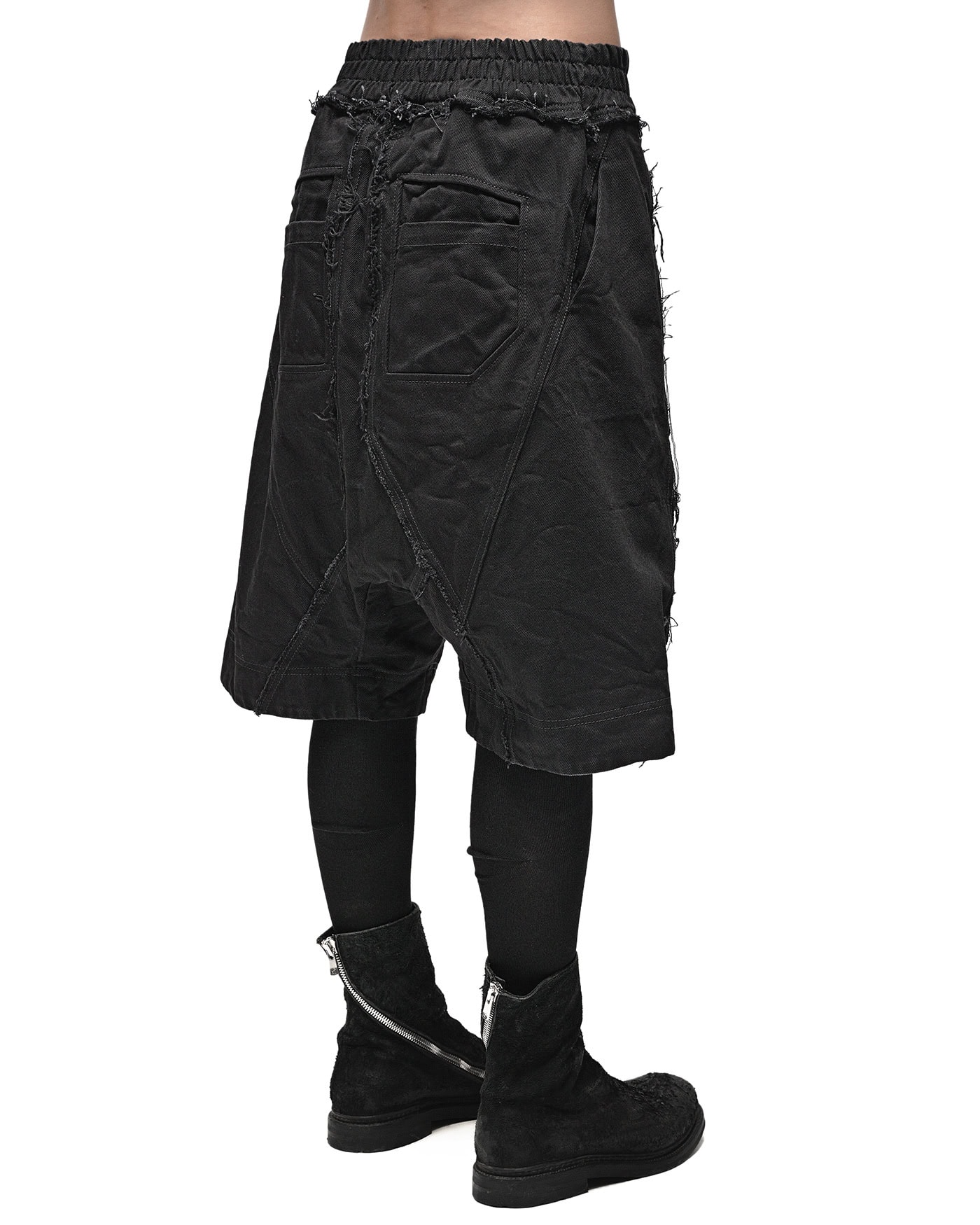 Multi-Cut Denim Washed Construct Shorts - Image 5