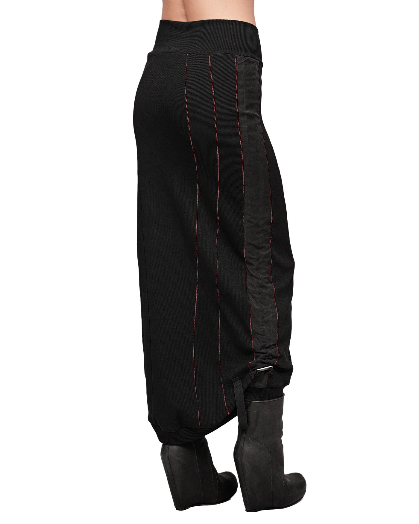 Rib Knit Scar Stitch Transform Skirt - Image 7