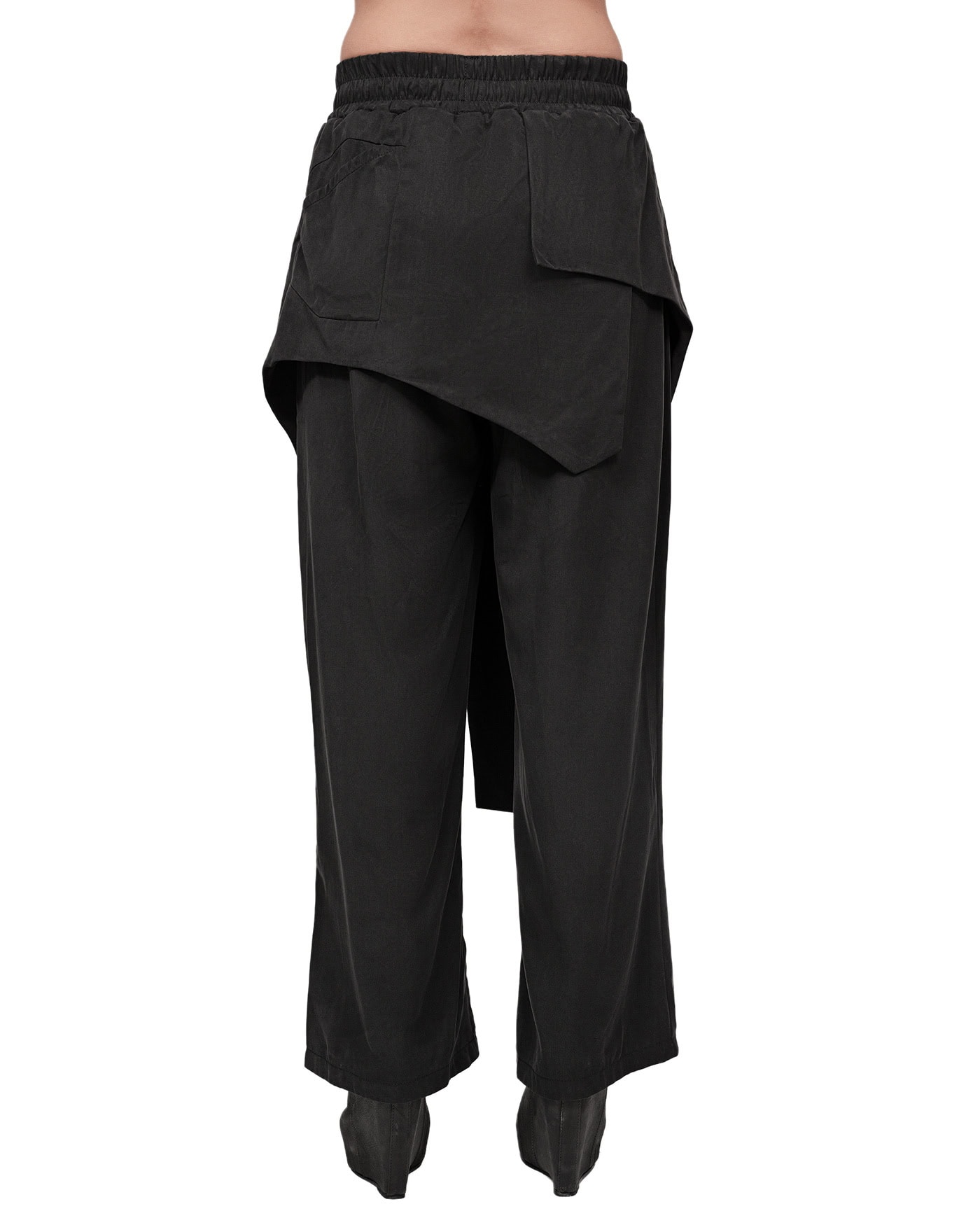 Soft Layers Asymmetry Skirt Pants - Image 5