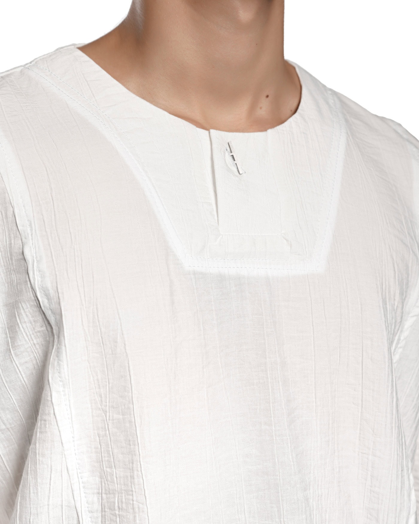 Array Textured Knochenweiß T-Shirt - Image 8