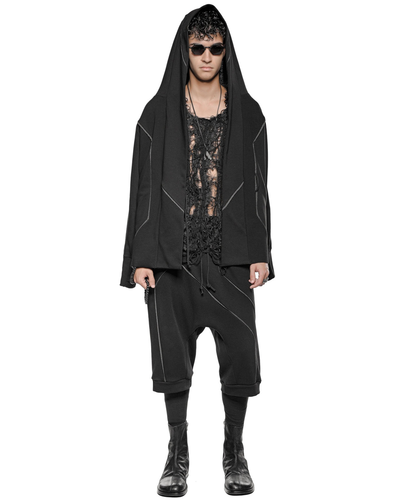 Cluster Panel Drop Crotch Shorts - Image 10