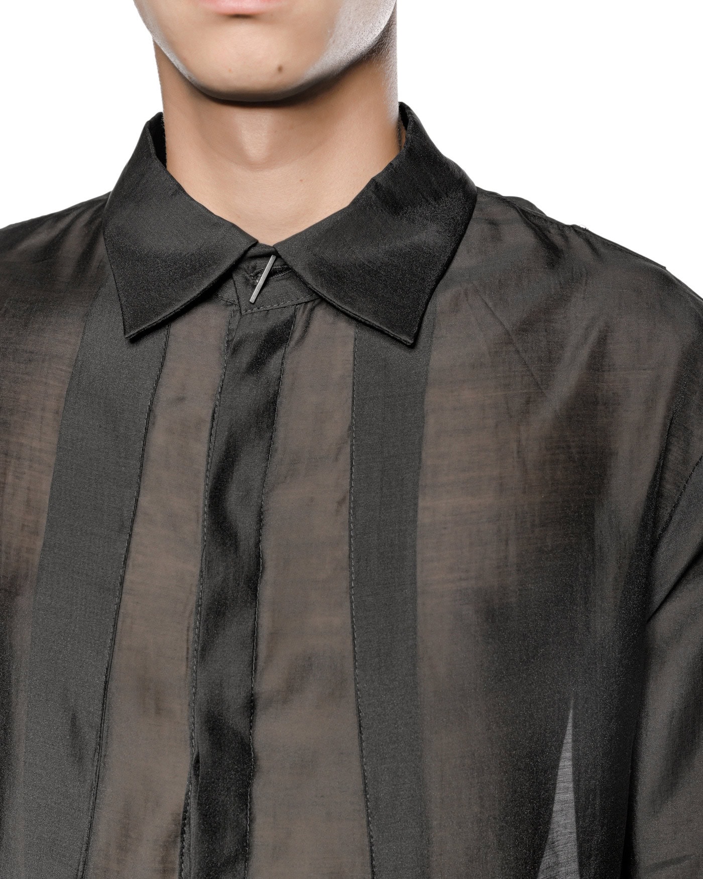 Radiant Semi-Sheer Collar Shirt - Image 7