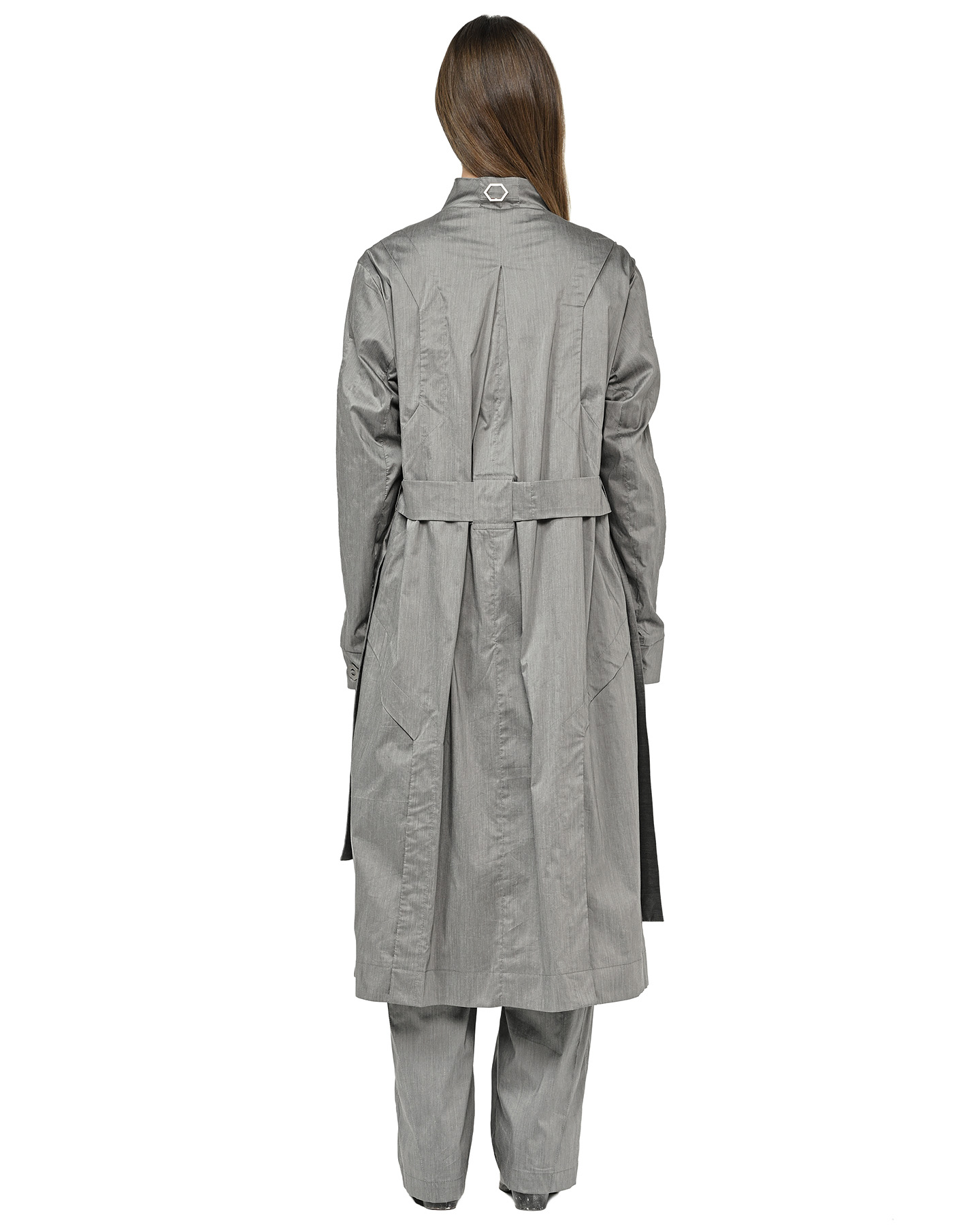 Gravity Grey Deconstruct Trench Coat - Image 5
