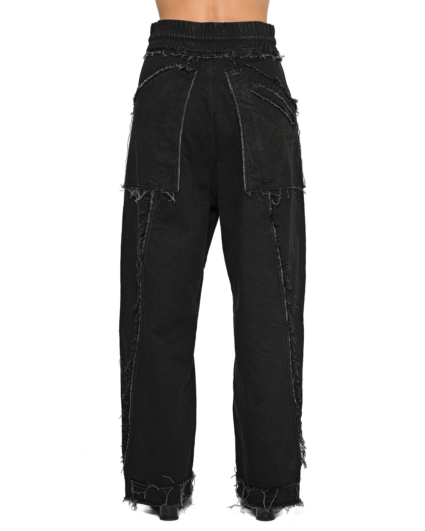 Multi-Cut Denim Washed Pants - Image 5