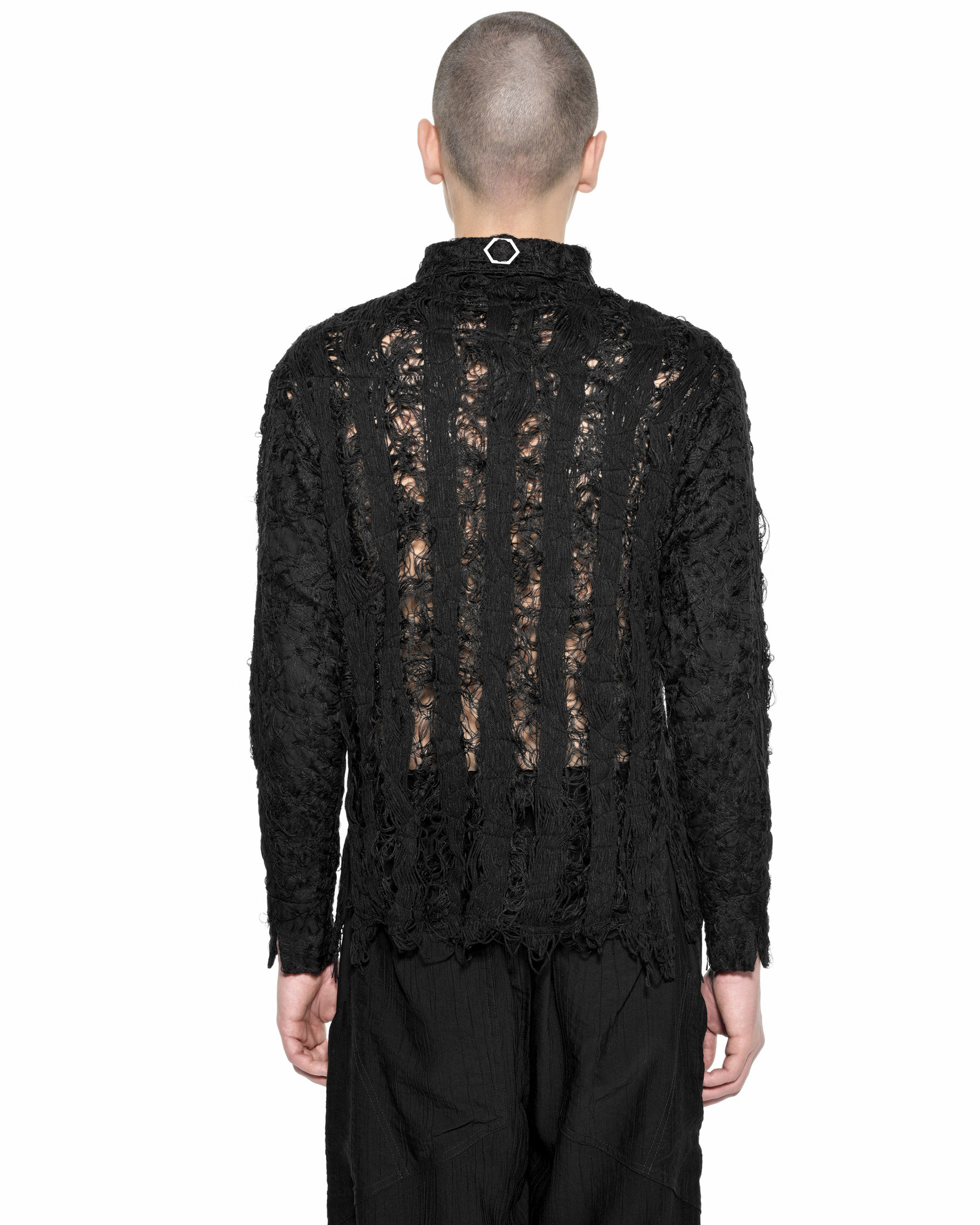 Filamentous Collar Dark Shirt - Image 5