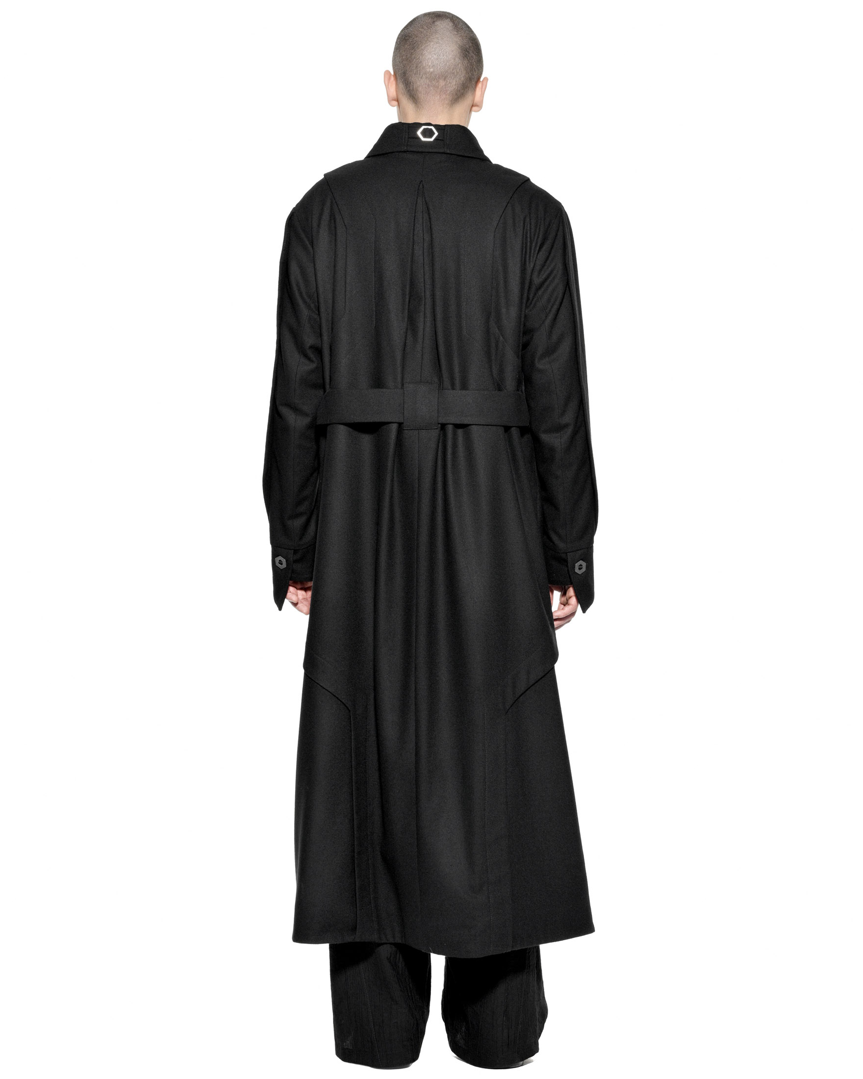 Wool Apex Overlap Long Coat - Image 5