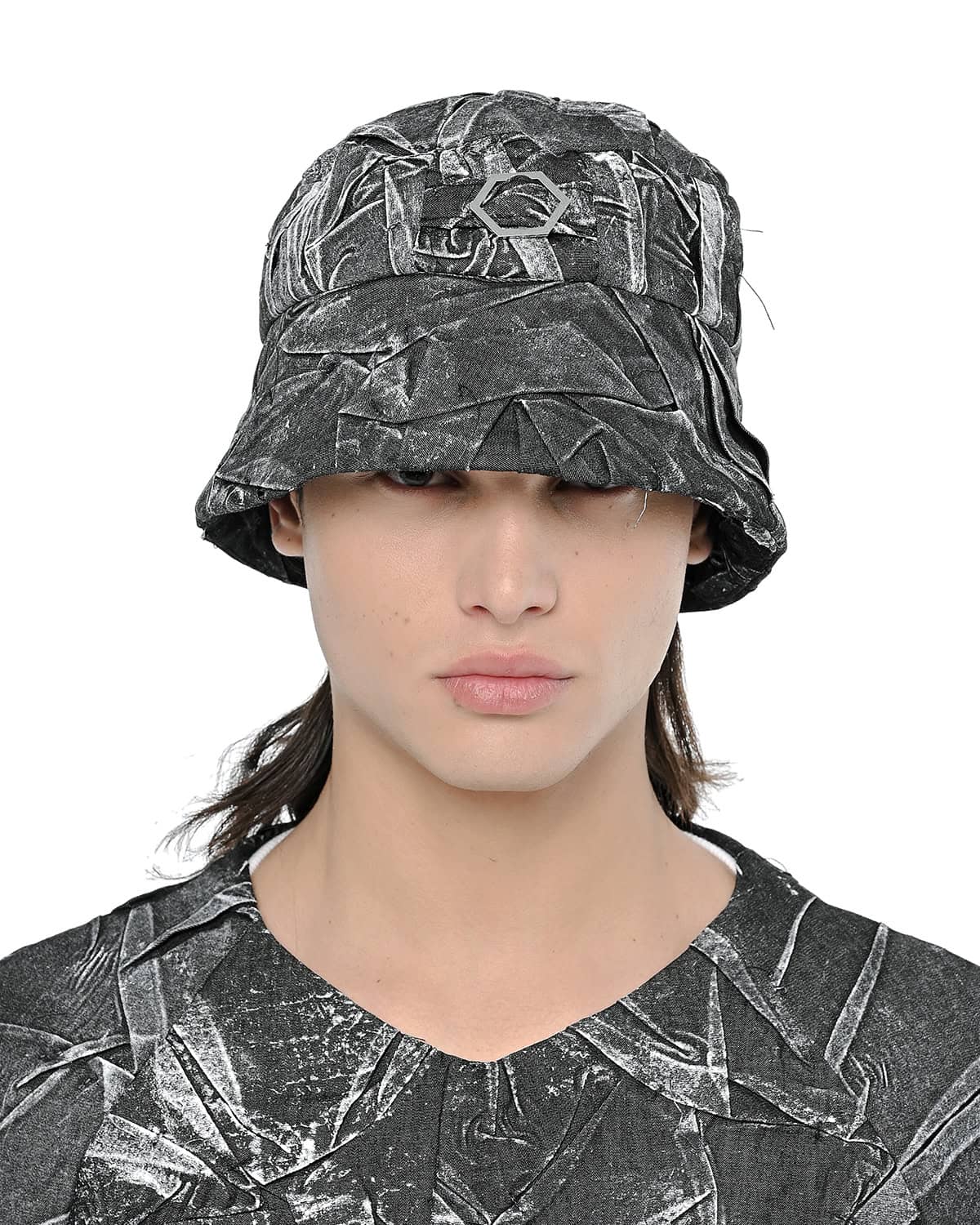 Object Coated Crushed Bucket Hat