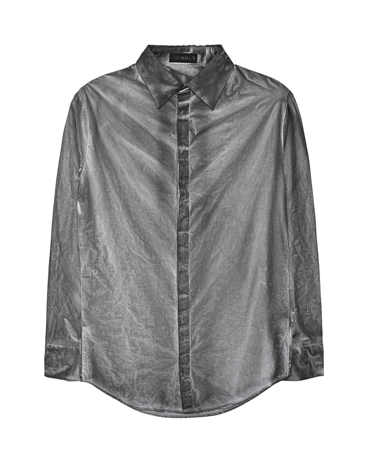 Granite Grey Dyed Collar Shirt