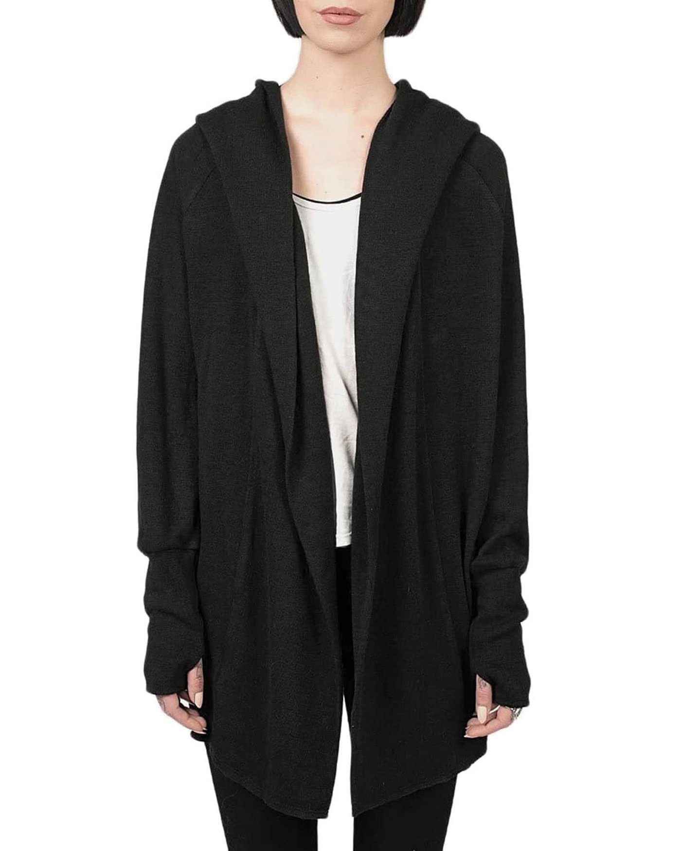 RUGAM WOOL HOODED CARDIGAN