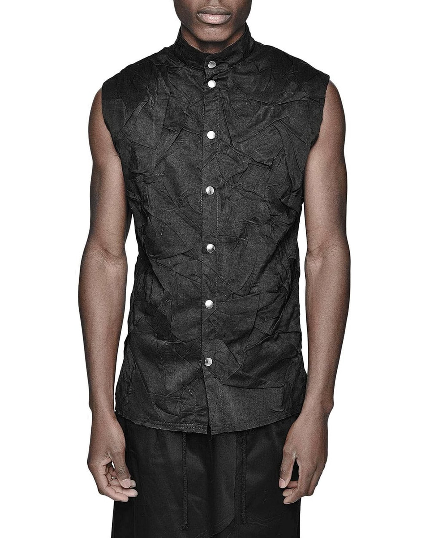 Crushed Sleeveless Shirt