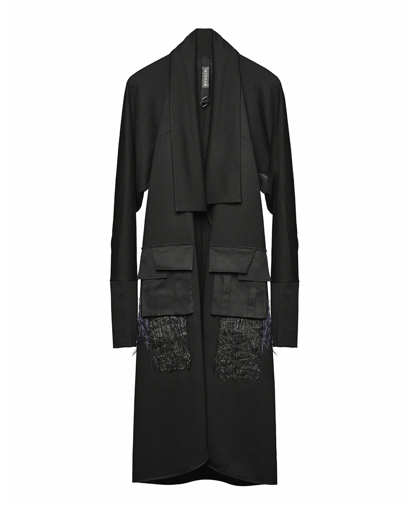 Artwork Long Draped Cardigan